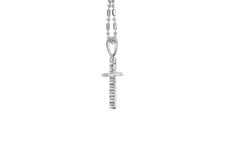 Small Floating Diamond Cross Pendant