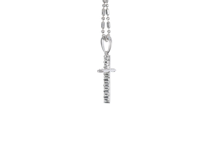 Small Floating Diamond Cross Pendant