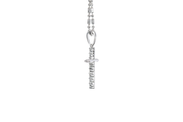 Small Floating Diamond Cross Pendant