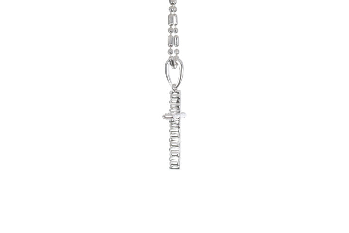 Small Floating Diamond Cross Pendant