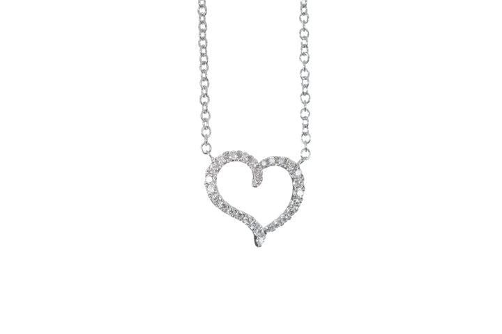 Open Heart Diamond Pendant
