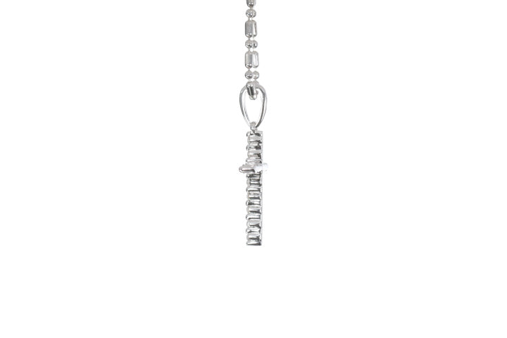 Small Floating Diamond Cross Pendant