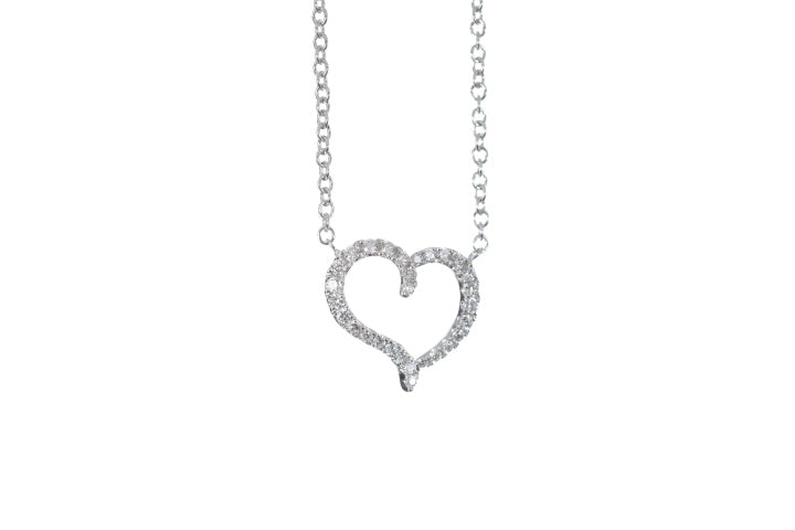 Open Heart Diamond Pendant