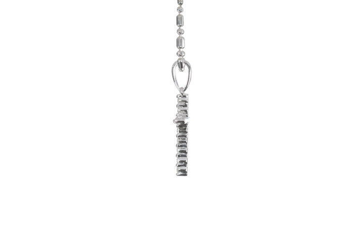 Small Floating Diamond Cross Pendant