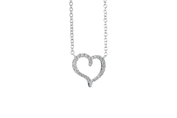 Open Heart Diamond Pendant