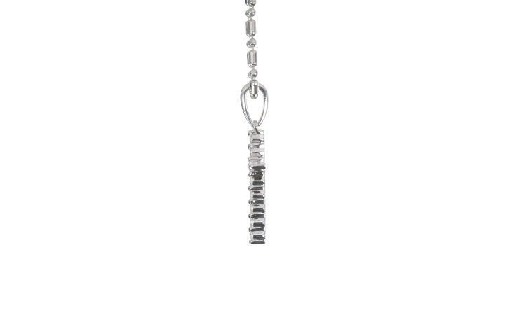 Small Floating Diamond Cross Pendant