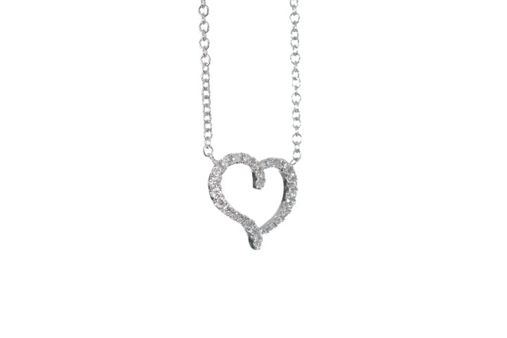 Open Heart Diamond Pendant