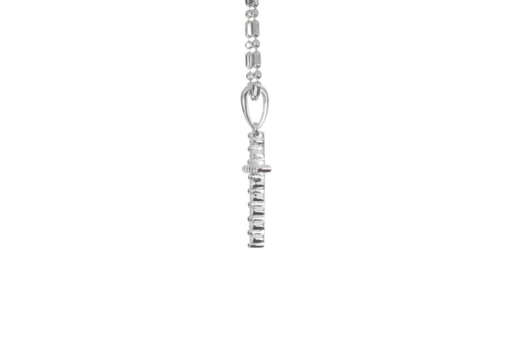 Small Floating Diamond Cross Pendant