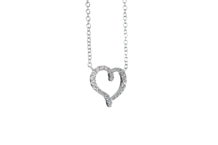 Open Heart Diamond Pendant