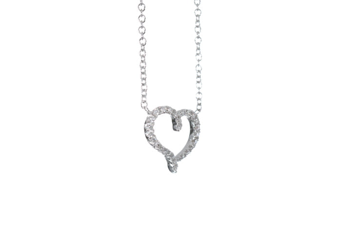 Open Heart Diamond Pendant