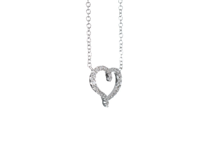 Open Heart Diamond Pendant
