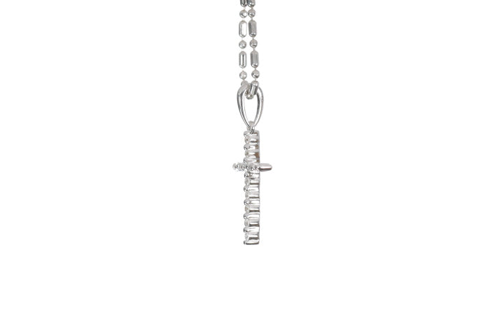 Small Floating Diamond Cross Pendant