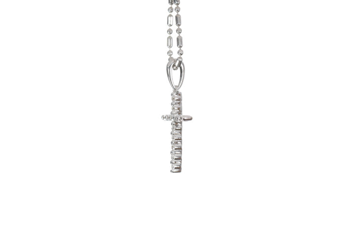 Small Floating Diamond Cross Pendant