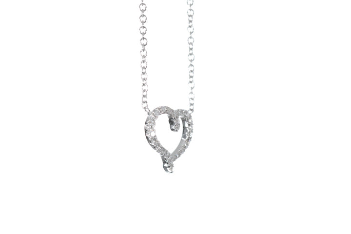Open Heart Diamond Pendant