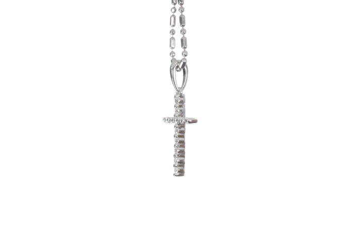 Small Floating Diamond Cross Pendant