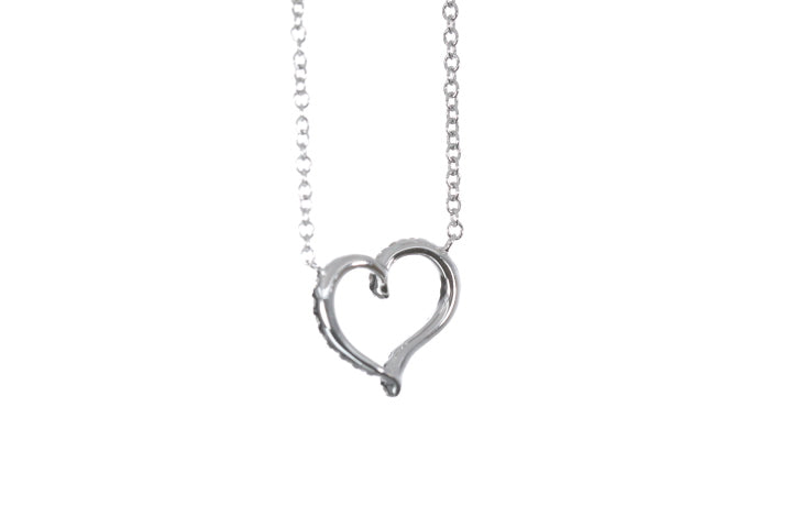 Open Heart Diamond Pendant