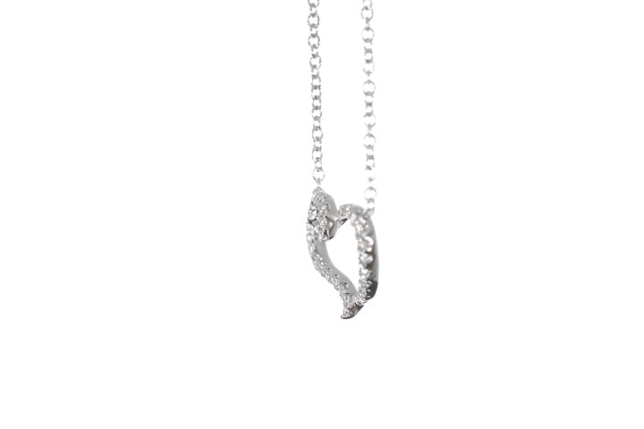 Open Heart Diamond Pendant