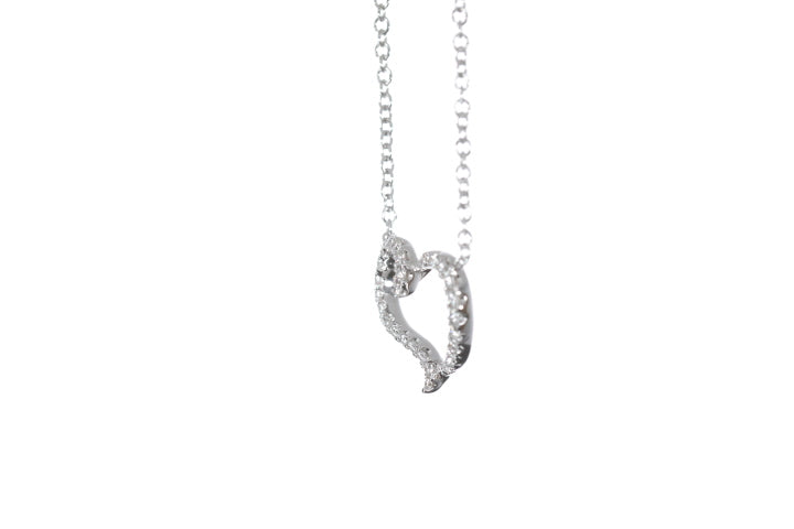 Open Heart Diamond Pendant