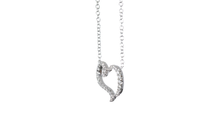 Open Heart Diamond Pendant