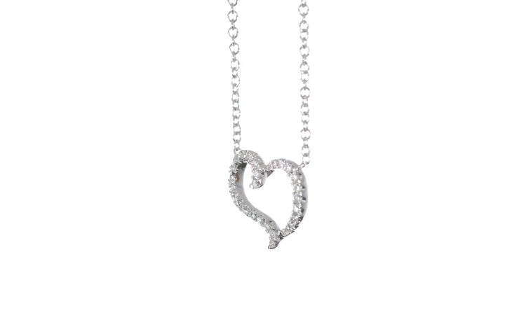 Open Heart Diamond Pendant