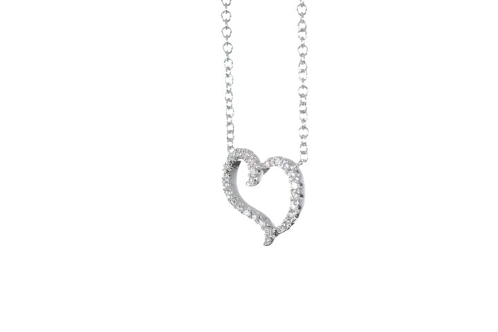 Open Heart Diamond Pendant