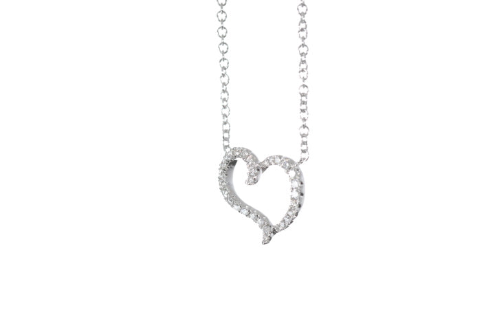 Open Heart Diamond Pendant