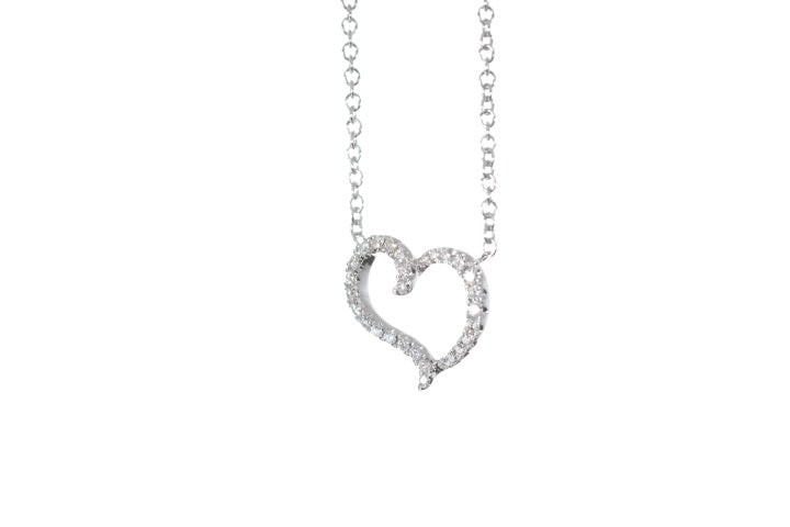 Open Heart Diamond Pendant