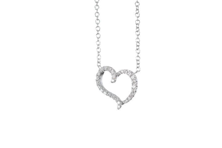 Open Heart Diamond Pendant