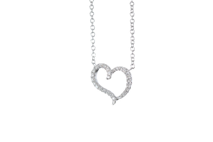 Open Heart Diamond Pendant