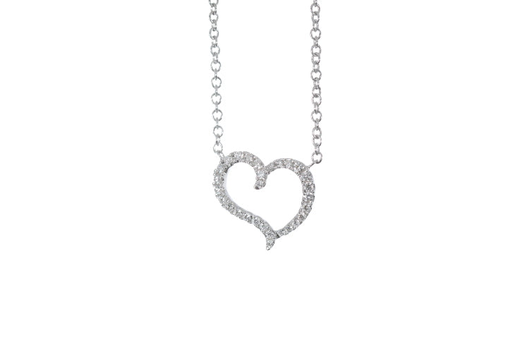 Open Heart Diamond Pendant