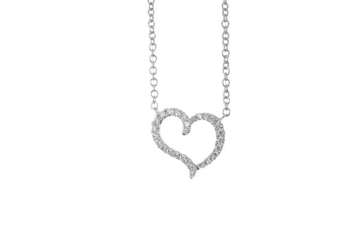 Open Heart Diamond Pendant