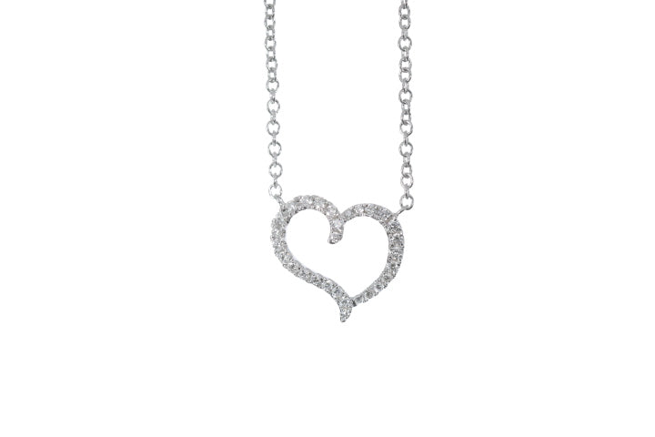 Open Heart Diamond Pendant