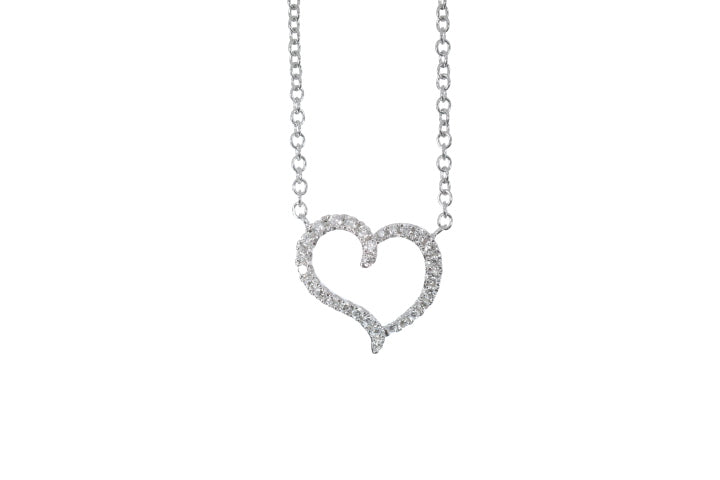 Open Heart Diamond Pendant