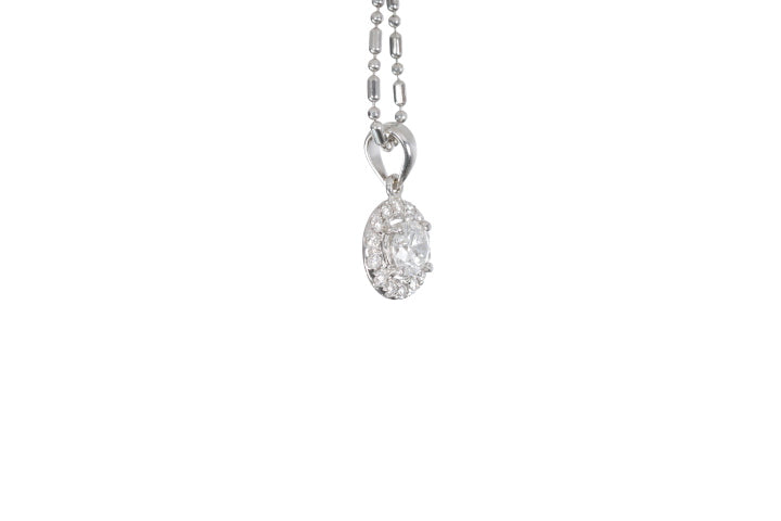 Modern Diamond Halo Pendant