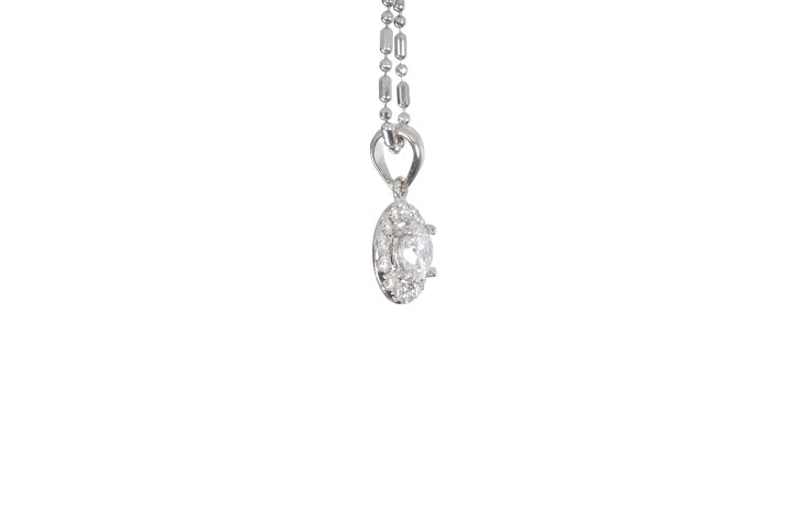 Modern Diamond Halo Pendant
