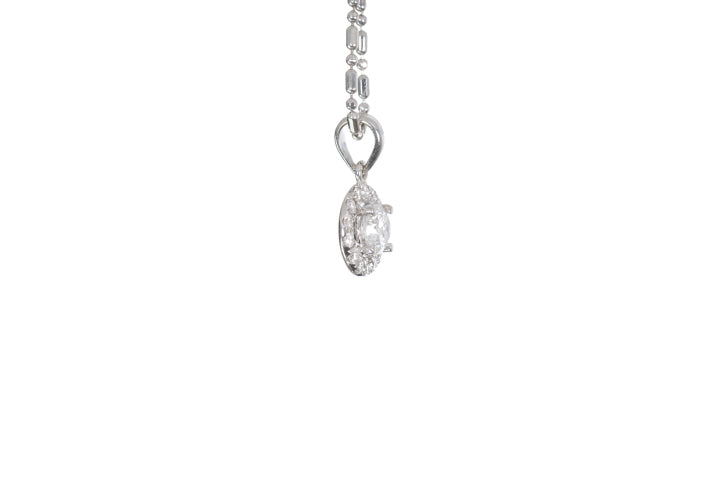 Modern Diamond Halo Pendant