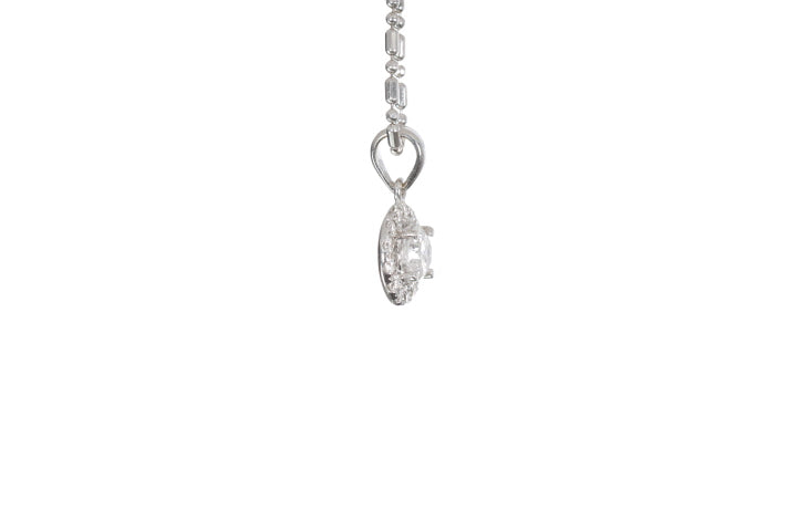 Modern Diamond Halo Pendant