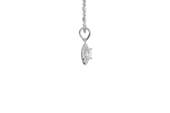 Modern Diamond Halo Pendant