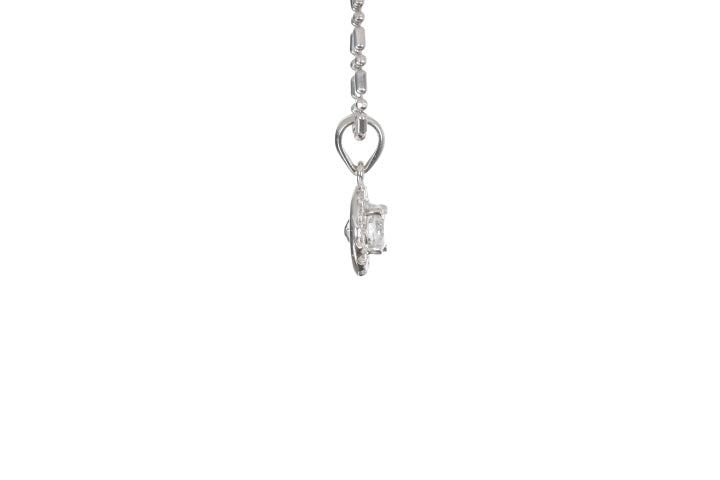 Modern Diamond Halo Pendant