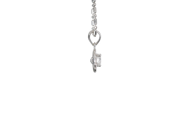 Modern Diamond Halo Pendant