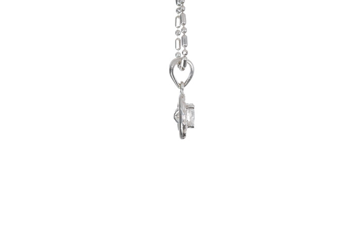 Modern Diamond Halo Pendant