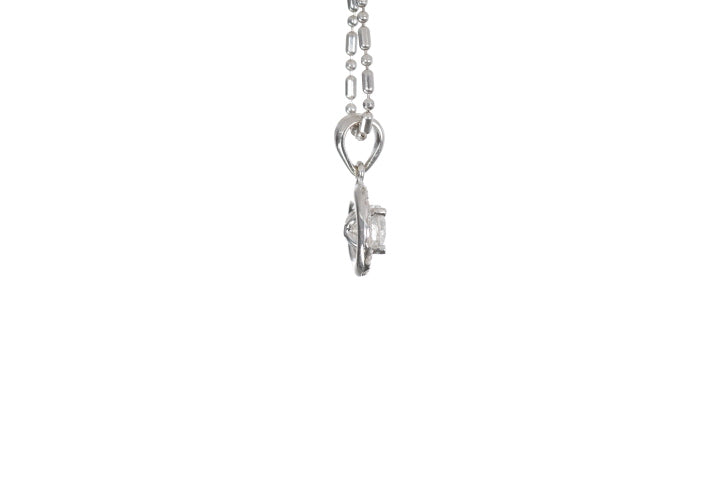 Modern Diamond Halo Pendant