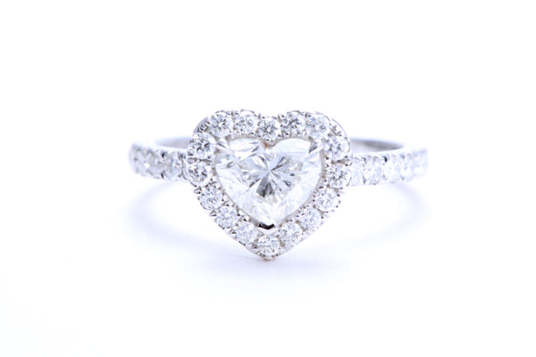 One Carat Heart Shaped Engagement Ring