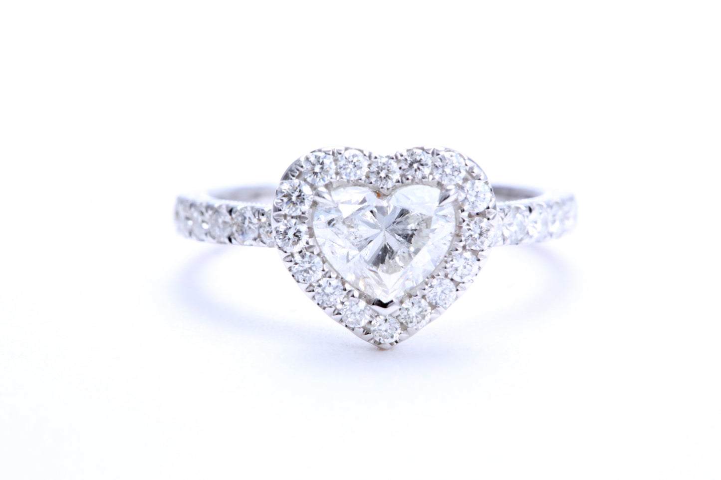 One Carat Heart Shaped Engagement Ring