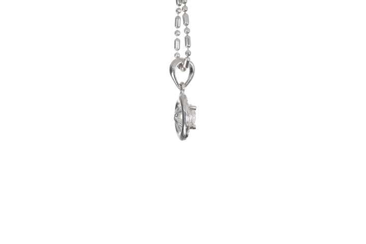 Modern Diamond Halo Pendant