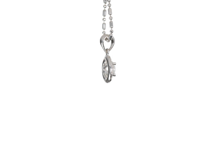 Modern Diamond Halo Pendant