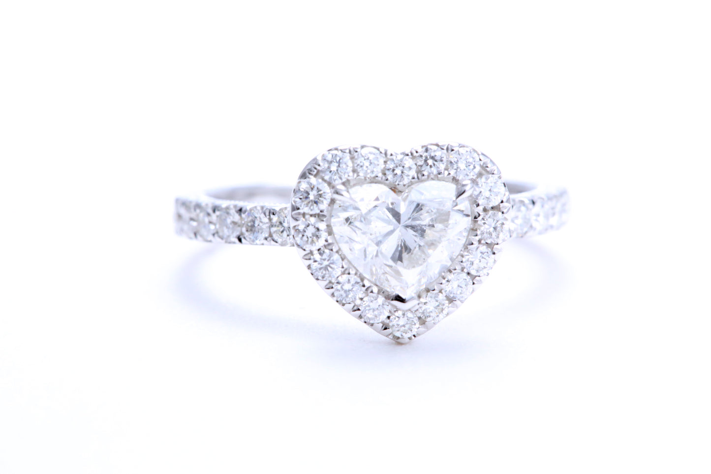 One Carat Heart Shaped Engagement Ring