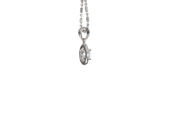 Modern Diamond Halo Pendant
