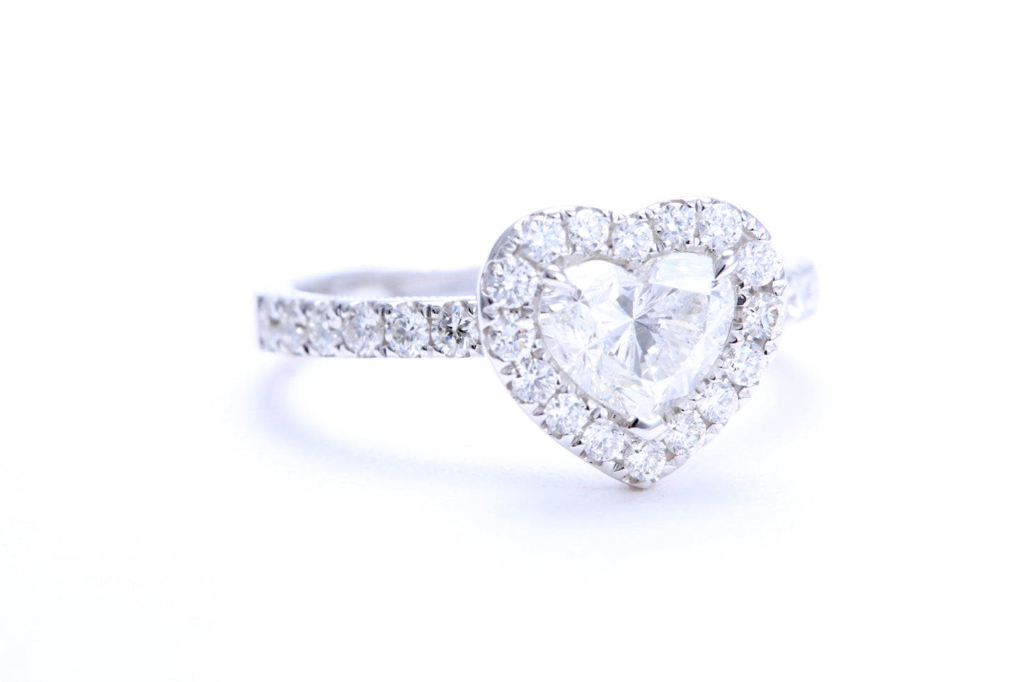 One Carat Heart Shaped Engagement Ring