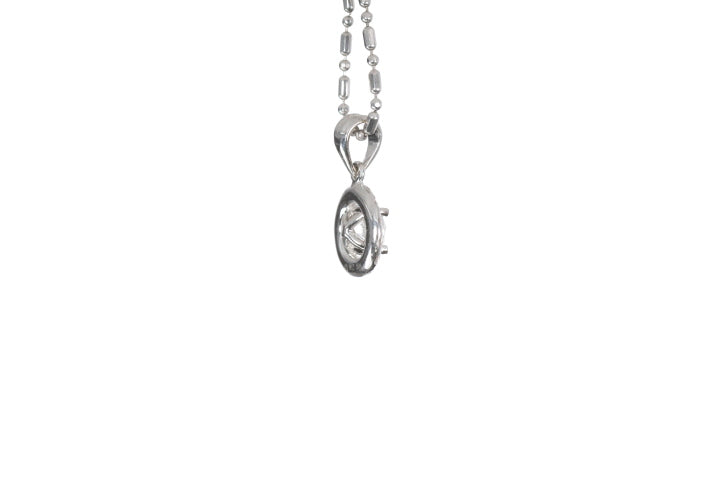 Modern Diamond Halo Pendant
